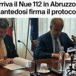 Arriva il Nue 112 in Abruzzo, Piantedosi firma il protocollo
